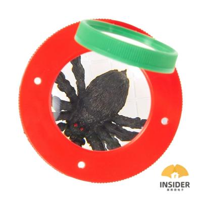 China Eco-friendly bug viewer box - bug jar for kids - plastic transparent bug catcher with 3X magnification lens for sale