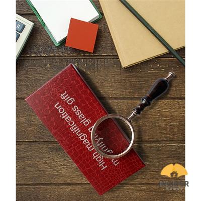 China Protect Eyes Handheld Multi-Function Wood For 10 Times Older Magnifying Glass for sale