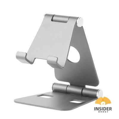 China Amazon Stable Hot Lazy Desktop Mobile Phone Bracket Aluminum Alloy Folding Mobile Phone Flat Metal Bracket Double for sale