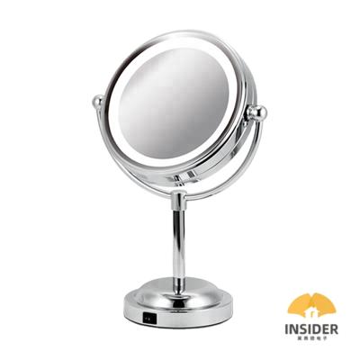 China 6 Inch Living Room Desktop Mirror Around LED Desktop Mirror Lighted Makeup Mirror for sale