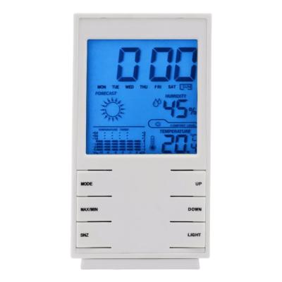 China LCD Display Thermometer Hygrometer High Accuracy LCD Display Hygrometer and Thermometer Electronic Calendar + Alarm Clock for sale