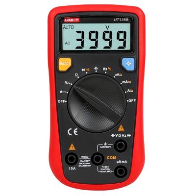 China Insider UT136B Smart Range Multimeter Handheld Auto Input Impedance Measuring Voltage Digital Multimeter UT136B for sale