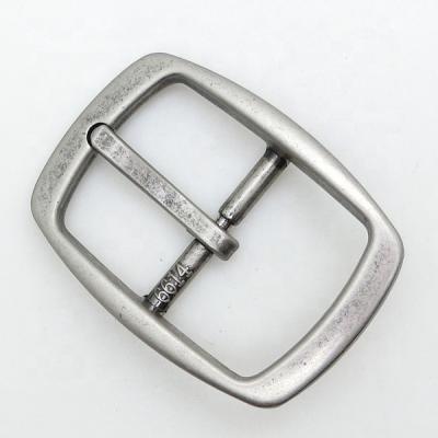 China Plain White Punisher Nickel Pin Buckle 30mm Old Metal Belt Buckles For Women for sale