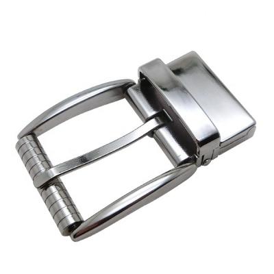 China Reversible Shiny Nickel Plated Men's Reversible Pin Buckle 35mm Alloy Made Belt Buckles for sale