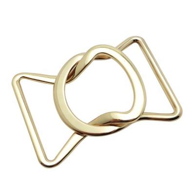 China Factory Supply Custom Metal Fashion Ring Zinc Alloy Type Buckle Decorative Dress Lock Belt Buckle For Women for sale