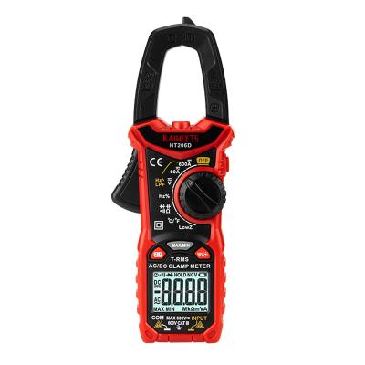 China kaiweets HT206Dclamp 600V AC/DC Meter Electricity Safe Test Tool With NCV Date Plug RMS True Clamp Multifunction Meters HT206D for sale