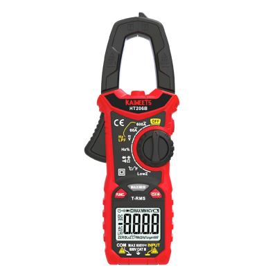 China Low Current Automatic Battery Indication 6000A Kaiweets Clamp Meter LCD 6000counts Backlight NCV Data Catch Diode Test Ture RMS LPF Range Clamp Meter for sale