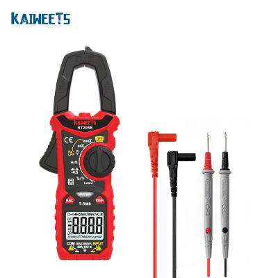 China Record History Data Clamp Meter Kaiweets HT206B Multifunction Safety Measuring AC DC Voltage Clamp Meter for sale