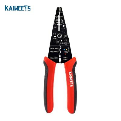 China Kaiweets Cable Cutter Crimper Portable Multifunctional Self-Adjusting Wire Stripper Pliers Stripping and Retaili Wholesale and Retaili for sale