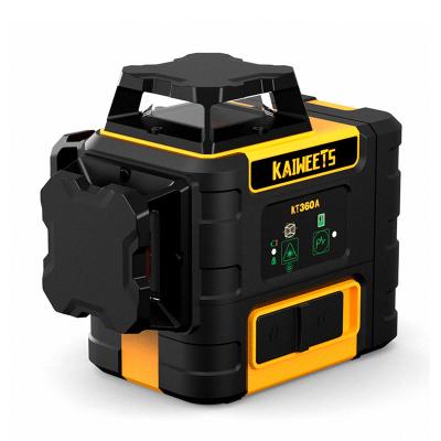 China 3D Cone Laser Level Kaiweets KT360A 3 x 360 Line Self Leveling Laser With 2 Batteries - Working 40Hours for sale