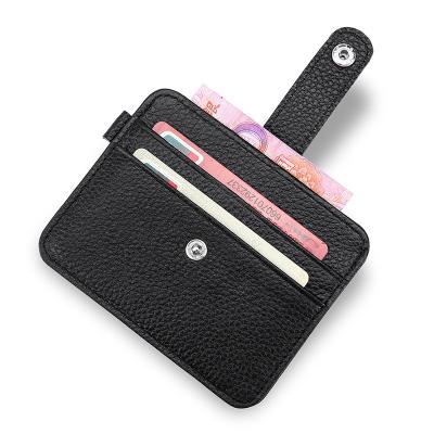 China No Coin Wholesale Portable Slim Small Purse Card Holder Leather Wallet for sale