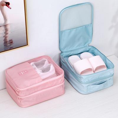 China Fashion Makeup Toiletry Bag Cosmetic Brush Bag With Zipper Canvas PVC Bag Cosmetic Box 2021 for sale