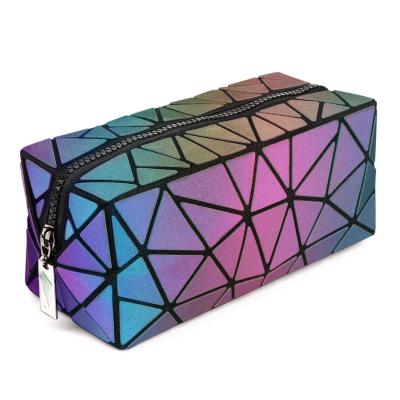 China Fashion Geometric Luminous Clutch Makeup Cosmetic Bag Fashion Bag for sale