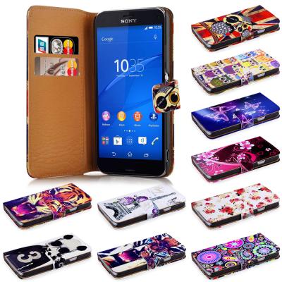 China Lightweight and Stylish Sony Phone Cases Wallet Flip For  Z3 Compact for sale