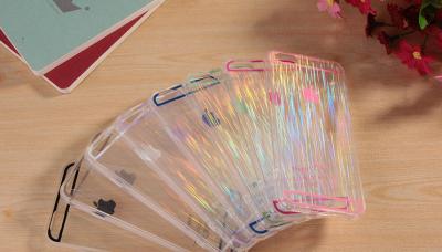 China Caja suave del teléfono celular del arco iris TPU de Colorfull, cubiertas transparentes del iphone de la manzana en venta