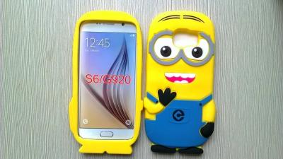 China Yellow Minion Samsung Galaxy S6 cover for G9200 , Engranved silicone protective case for sale