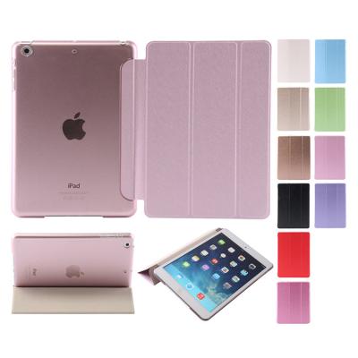 China Dust proof 3 Folios PU leather ipad air 2 protective case with Sleep wake for ipad 6 for sale