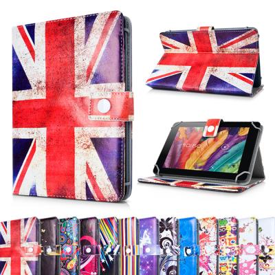 China Personalized Universal Printed PU Leather Skin Stand 7 in Tablet Case / Wallet Cover for sale