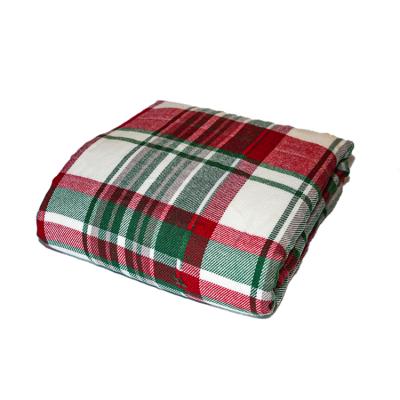 China Super Soft Heated Cheap Double Layer Printed Plush Throw Plaid Custom Sherpa Blanket for sale