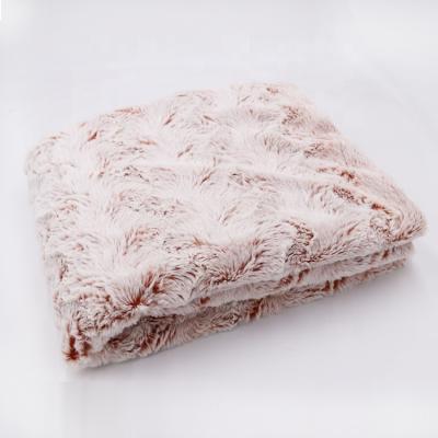 China Wholesale Anti-pilling Knit Faux Rabbit Fur Faux Fur Throw Blanket for sale