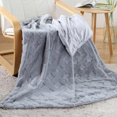 China Rabbit Fur Folded Super Soft Luxury Faux Fur Shaggy Sheared Blanket for sale