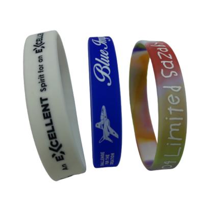 China SPORTER Silicone Wristband Shape Wrist Bands Custom Soft Elastic Silicone Rubber Wristband With Logo for sale