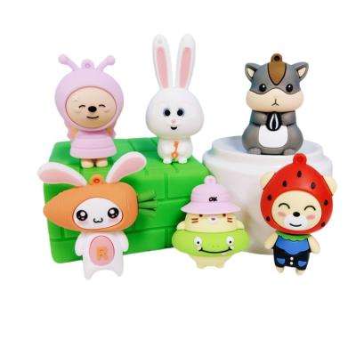 China PVC Customized Blind Animal Shaped PVC Box Figures , Silicone Pendants Car Doll Key Chain Decorations for sale