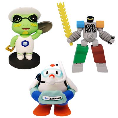 China Cute New Product OEM PVC Action Figure PVC Model Toy Ornaments For Gifts Design Silicone Toys Customized Mascot Toy Animal Doll for sale