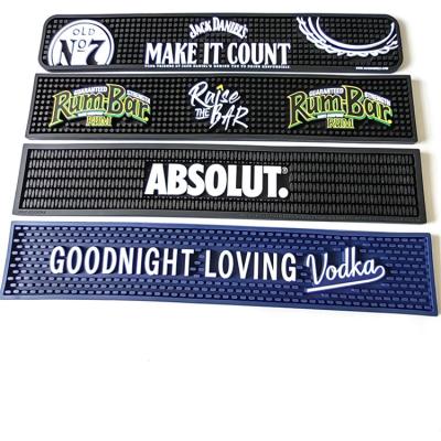 China Wholesale Customized Viable Customized Logo Bar Puddle Mat Promotional Service Mat Soft PVC Bar Beer Anti-Slip Rubber Mat for sale