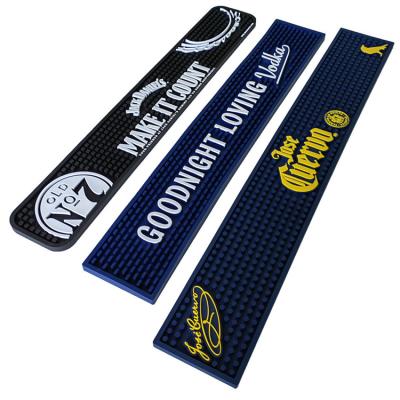 China Custom Viable Beer Bar Mat For Advertising Rubber Drip Logo PVC Beer Bar Mat Soft Runners Beer Bar Mat for sale