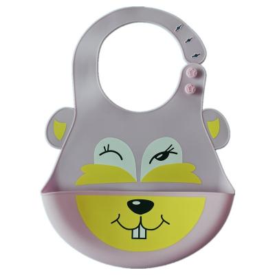 China Premium Washable Adjustable Customized Soft Silicone Baby Bib Wholesale Waterproof Feeding Bibs for sale