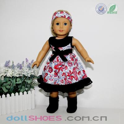 China flower pattern evening dress for 18 inch american girl doll fit for american girl doll for sale