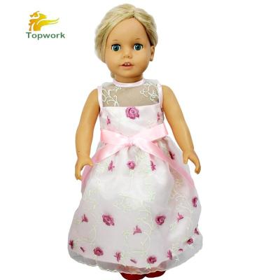 China Fashion 18 Inch Girl Doll American Dress In Doll Collections With Bowknot Design for sale