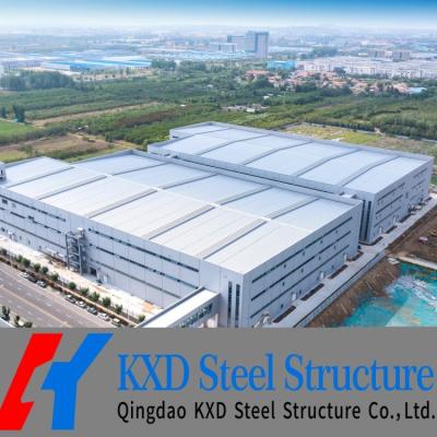 China Commercial Galvanized Steel Frame Building Construction With Rock Wool Roof Wall for sale