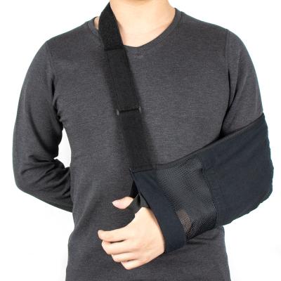 China Health Care Arm Sling High Quality Black Silk Adjustable Medical Mesh Fabric For Shoulder Injury for sale