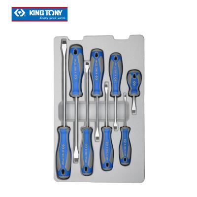 China KING TONY 8 pc of polypropylene. Slotted screwdriver set for industrial and commercial 30118MR for sale