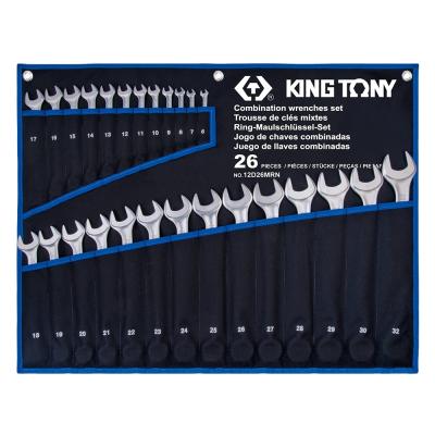 China KING TONY 26 PCS 6-32 mm Car Repair Combination Wrench Set Wrench Set 12D26MRN for sale