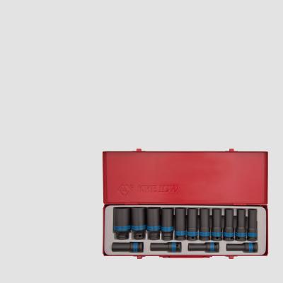 China KING TONY 15 PCS 1/2 Mechanic 4415MP Drive Hex Impact Sockets Metric Size Tool Kit for sale