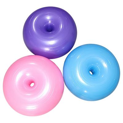 China Popular Hot Selling PVC Exercise Donut Fitness Stretch Yoga Ball for sale