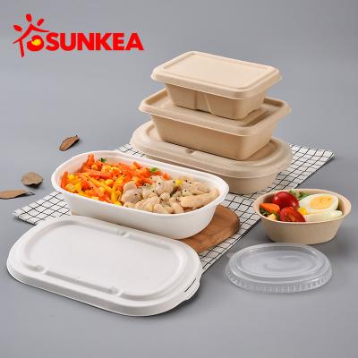 China Biodegradable Wholesale Disposable Food Packaging Food Grade Paper Pulp Box for sale