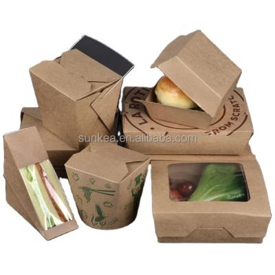 China Disposable Take Out Paper Food Container, To Go Restaurant Food Boxes for sale