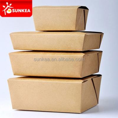 China Wholesale Disposable Kraft Paper Lunch Boxes, Grocery Boxes, Food Grade Paper Boxes in China for sale