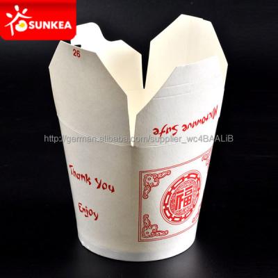 China Lined Disposable PLA Coated 100% Compostable Eco Friendly Paper Noodle Box for sale