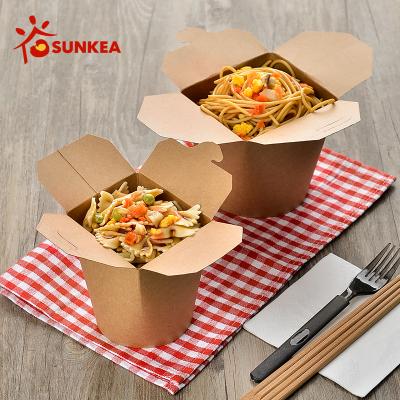 China Factory Price Disposable Round Bottom Noodle Bowl Takeout Food Boxes for sale