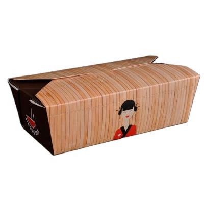 China Disposable Kraft Paper Lunch Boxes Food Grade Paper Packaging In China for sale