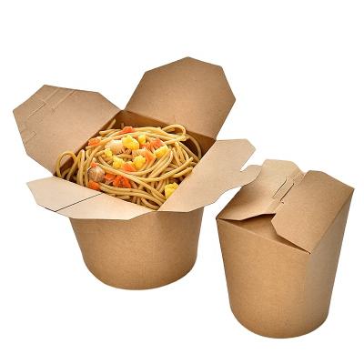 China Sunkea Disposable Food Grade Restaurant Takeout Food Container Noodle Disposable Paper Box for sale