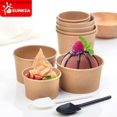 China Biodegradable hot sale ice cream cone paper cups, yogurt ice cream cup for sale