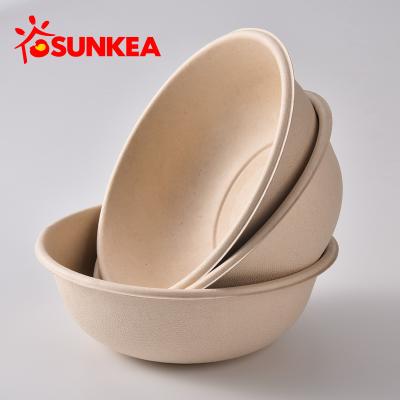 China Disposable Biodegradable Food Grade Paper Bowl Wheat Straw Tableware for sale