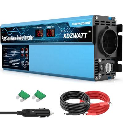 China 1000w 1kw convert dc to ac 12v ac inverter module car power inverter ac 12v usb port ed display inverters dc to ac co 26.5*10.2* 5.8 (cm) for sale