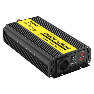 China High Quality 500w 1kw 1.5kw 2kw Solar Power Inverter For Home 12v 24v To 220v 230v 240v Off Grid Solar Pure Sine Wave Inverter 31*18*7.2(cm) for sale